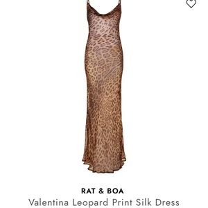 Rat & Boa Leopard-Print Maxi Slip Dress in Brown